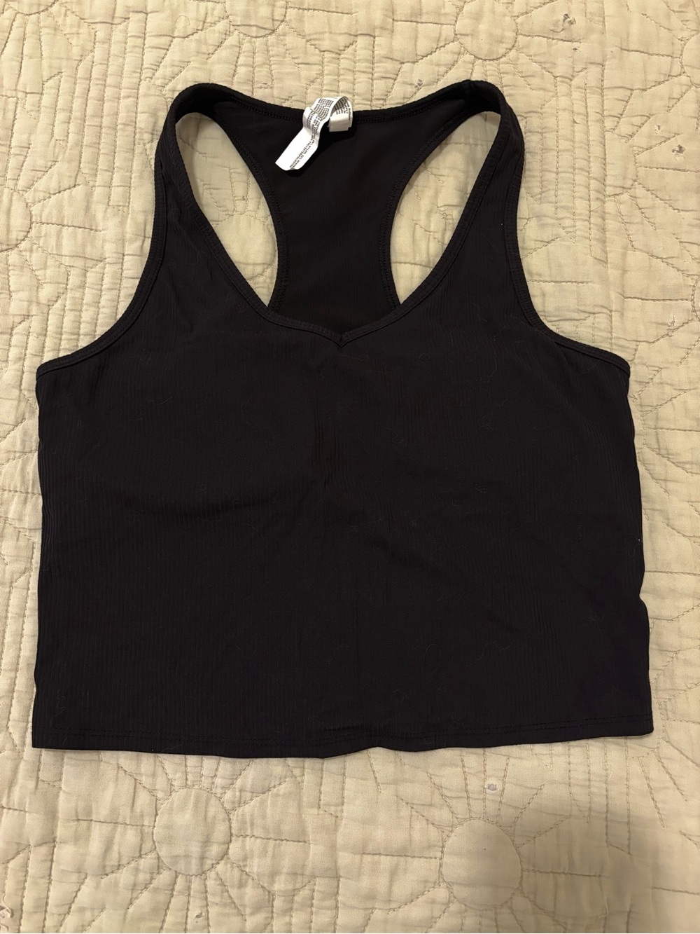 Black Racerback Tank Top - Classic Women's Crop